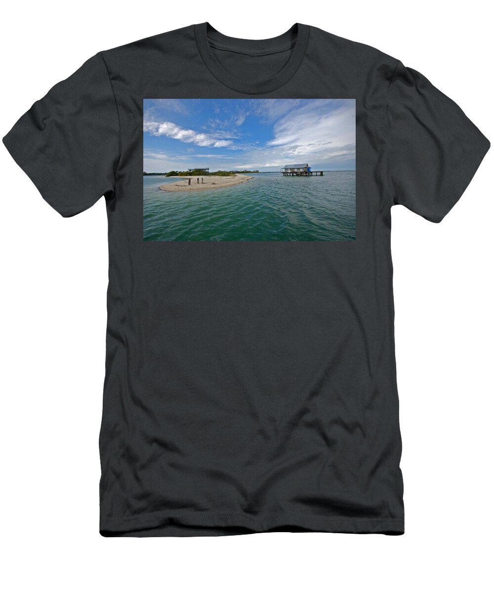 Pelican T-Shirt featuring the photograph Fish Hut 2 by Michael Thomas