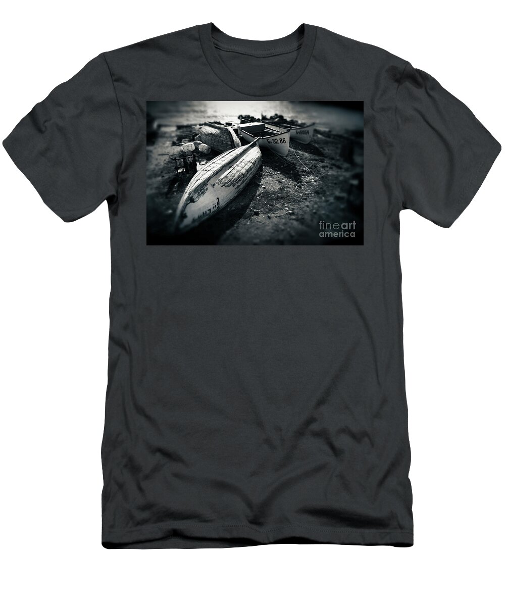 Ashore T-Shirt featuring the photograph Fishing boats at the old port by Dimitar Hristov
