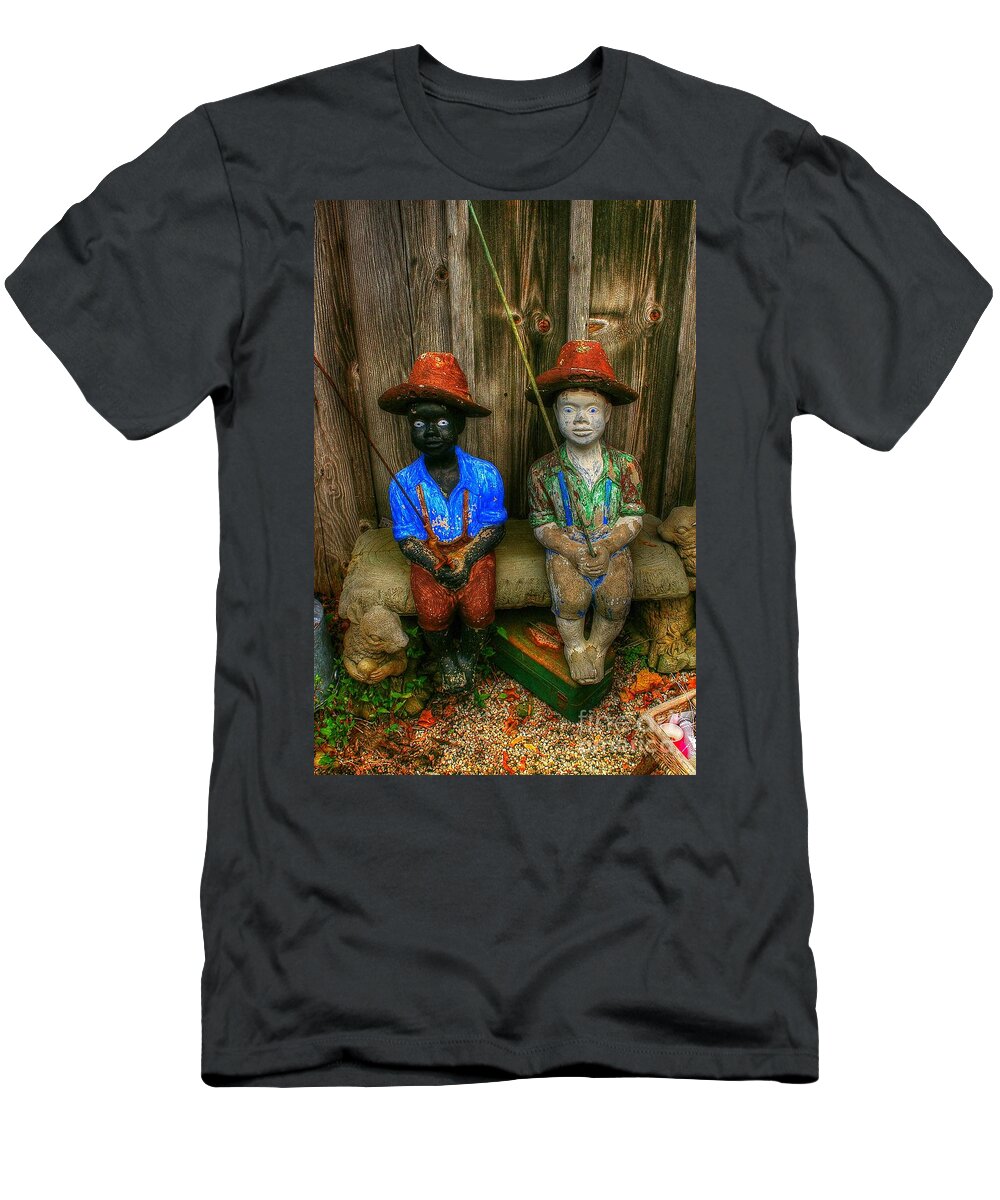 Fishing T-Shirt featuring the photograph Fishing Buddies by Randy Pollard