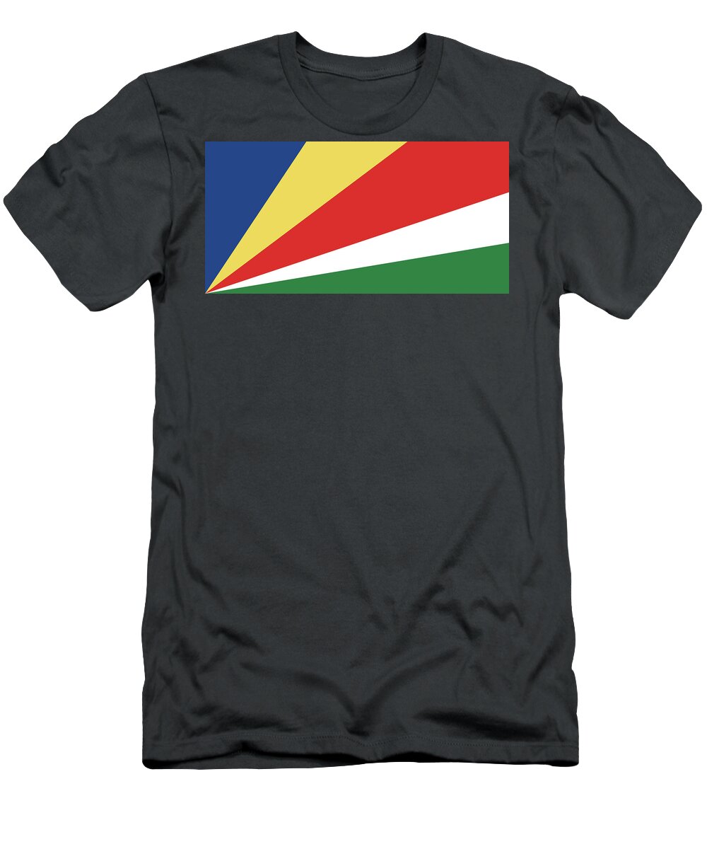 Africa T-Shirt featuring the digital art Flag of Seychelles by Roy Pedersen