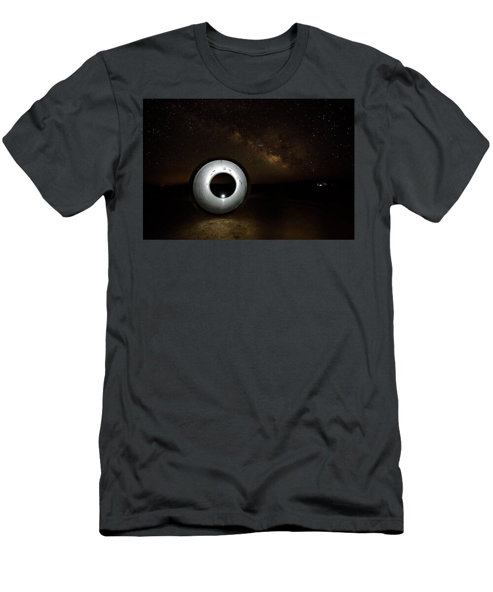 Bonneville Basin T-Shirt featuring the photograph Flash Under the Milkyway by David Andersen