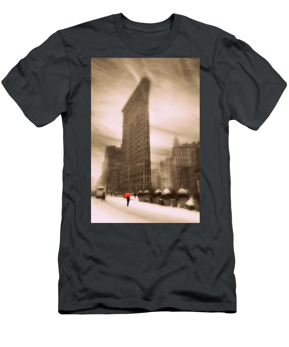 Flatiron T-Shirt featuring the photograph Flatiron on Fifth by Jessica Jenney