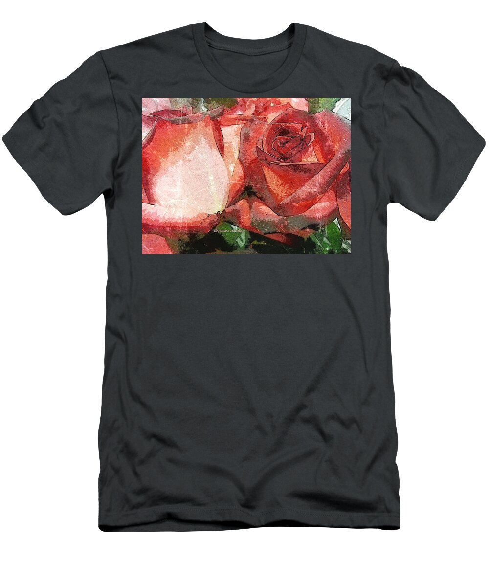 Roses T-Shirt featuring the photograph Floral Vivid 9 by Christine McCole