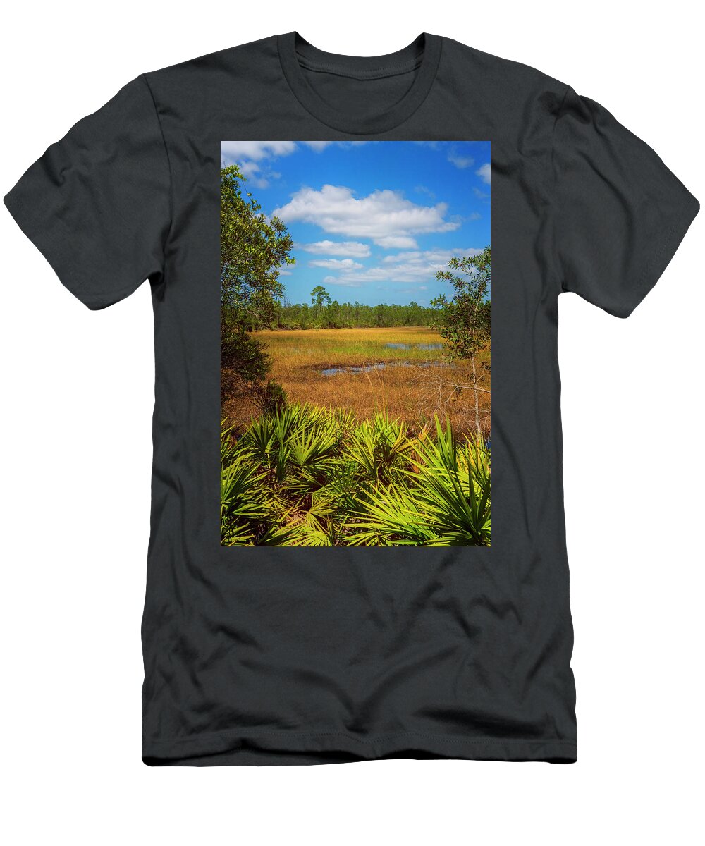 North Port Florida T-Shirt featuring the photograph Florida Marsh by Tom Singleton
