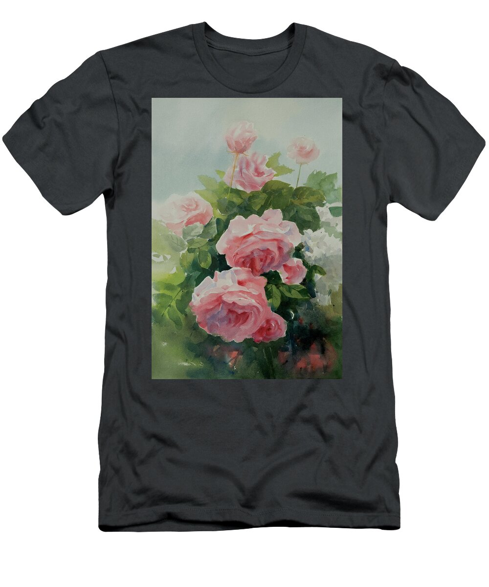 Flower T-Shirt featuring the painting Flower 11 by Helal Uddin