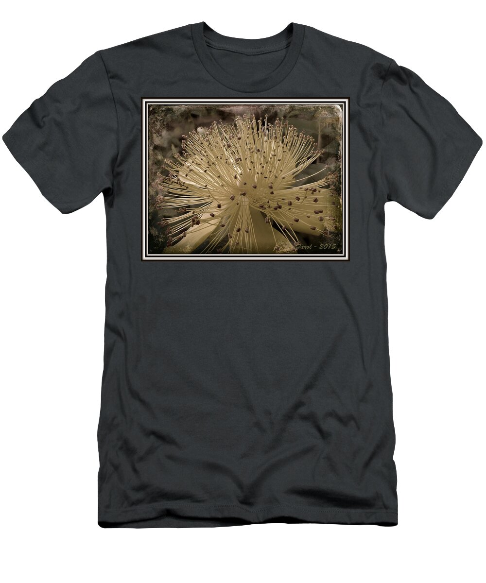 Flower T-Shirt featuring the photograph Adventure in Grey by Farol Tomson