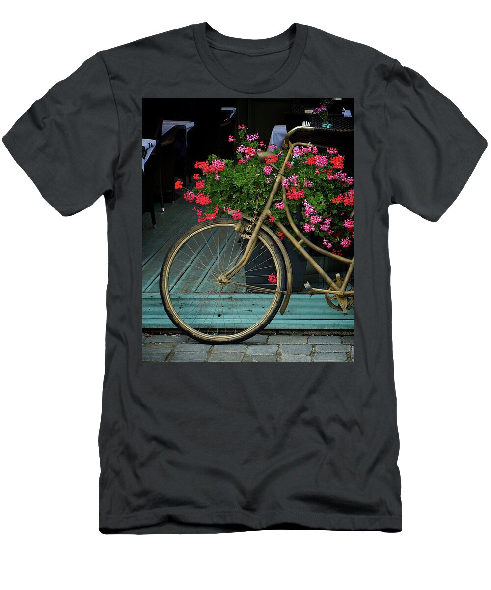 Bike T-Shirt featuring the photograph Flowering Bicycle by Rebekah Zivicki
