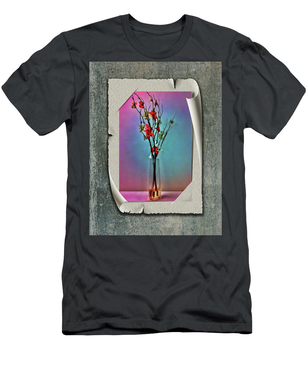 Vase T-Shirt featuring the photograph Flowers in a Vase by Reynaldo Williams