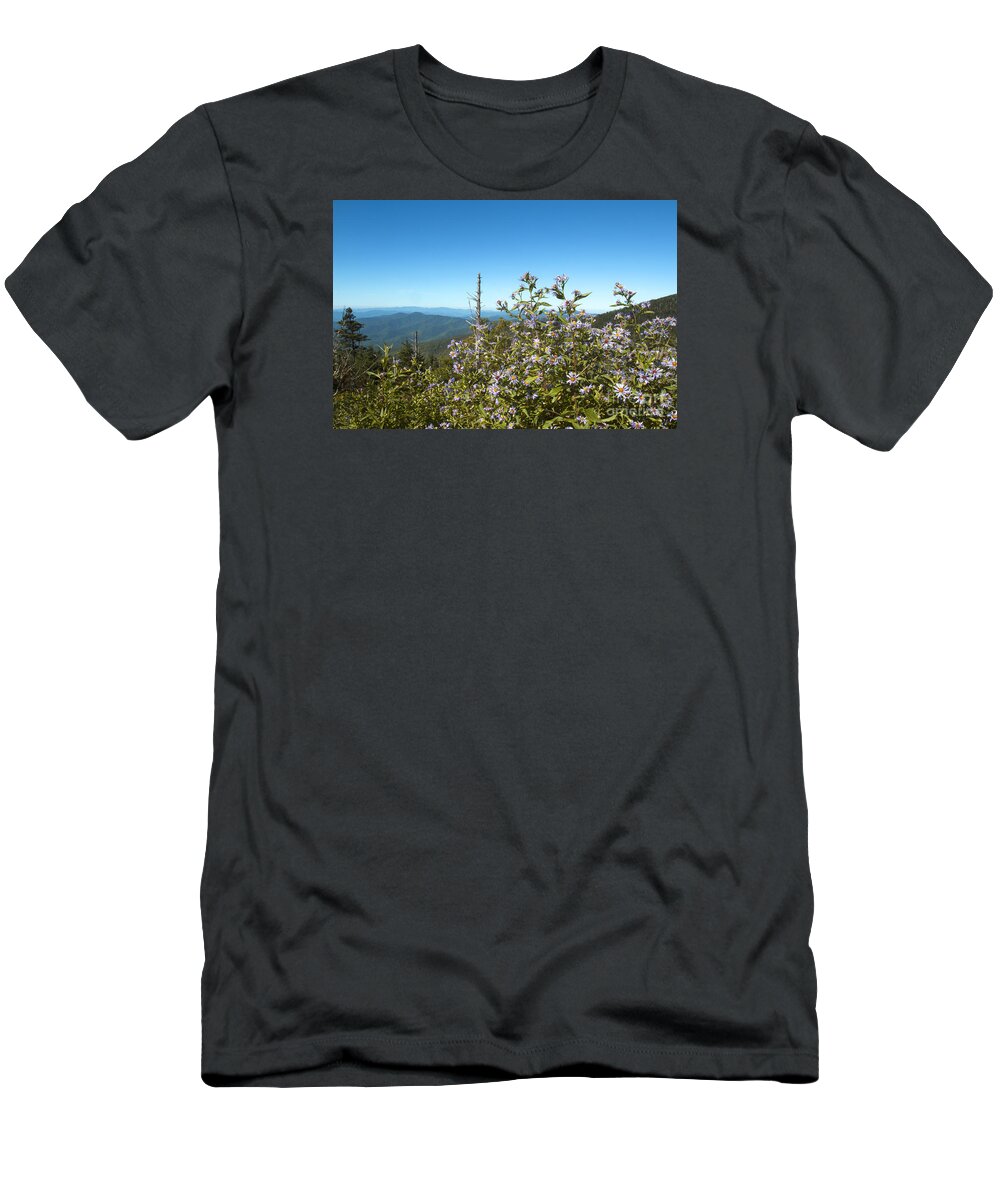 Smoky T-Shirt featuring the photograph Flowers of the Smokey Mountains by Karen Foley