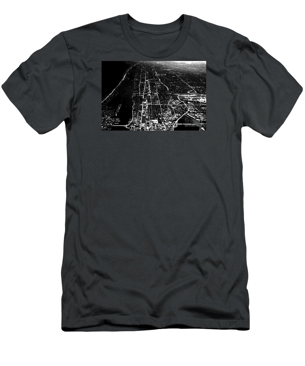 La T-Shirt featuring the photograph Flying over the LA coast 4 by Micah May