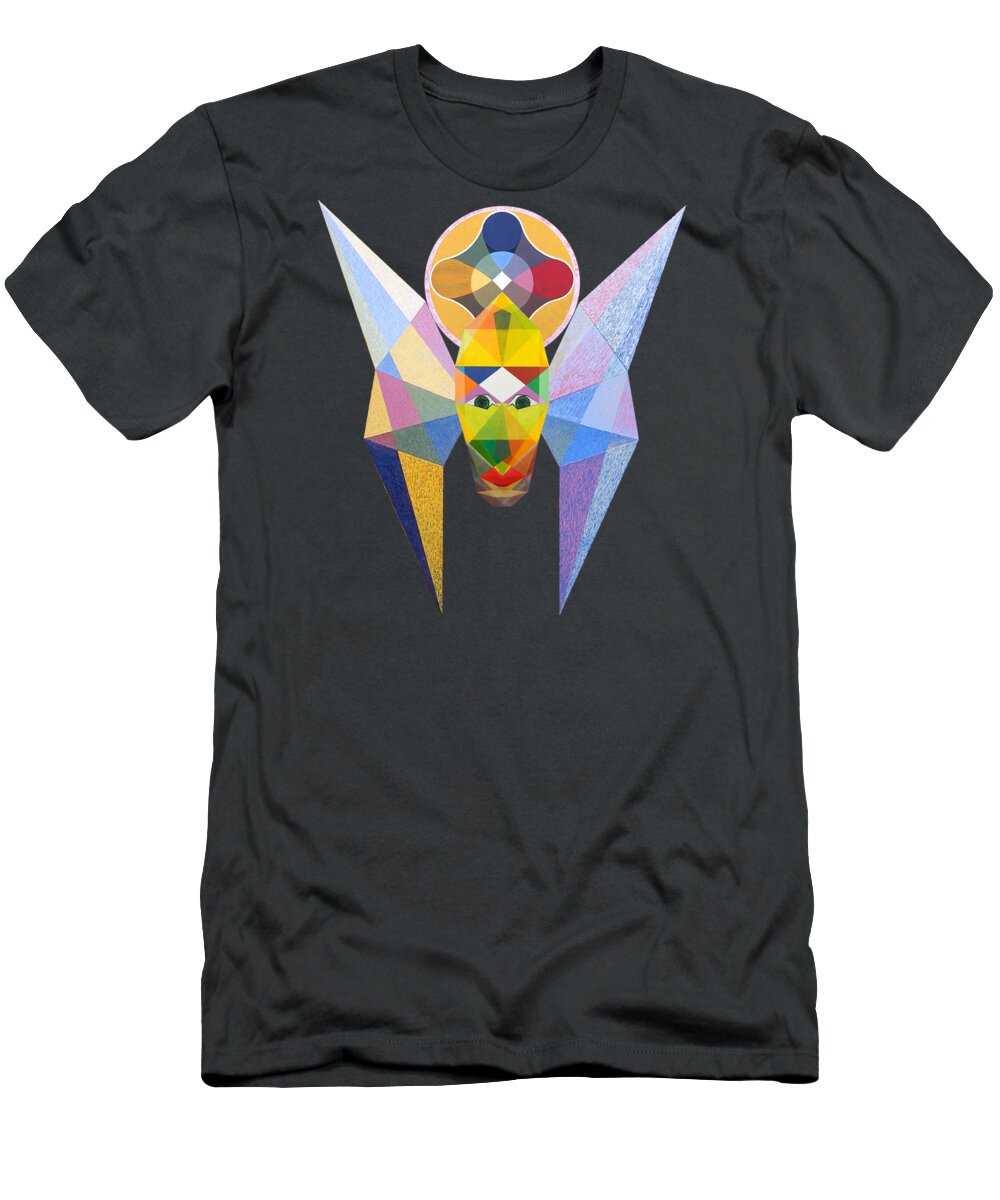 Art T-Shirt featuring the painting Flying Solar Magus by Michael Bellon