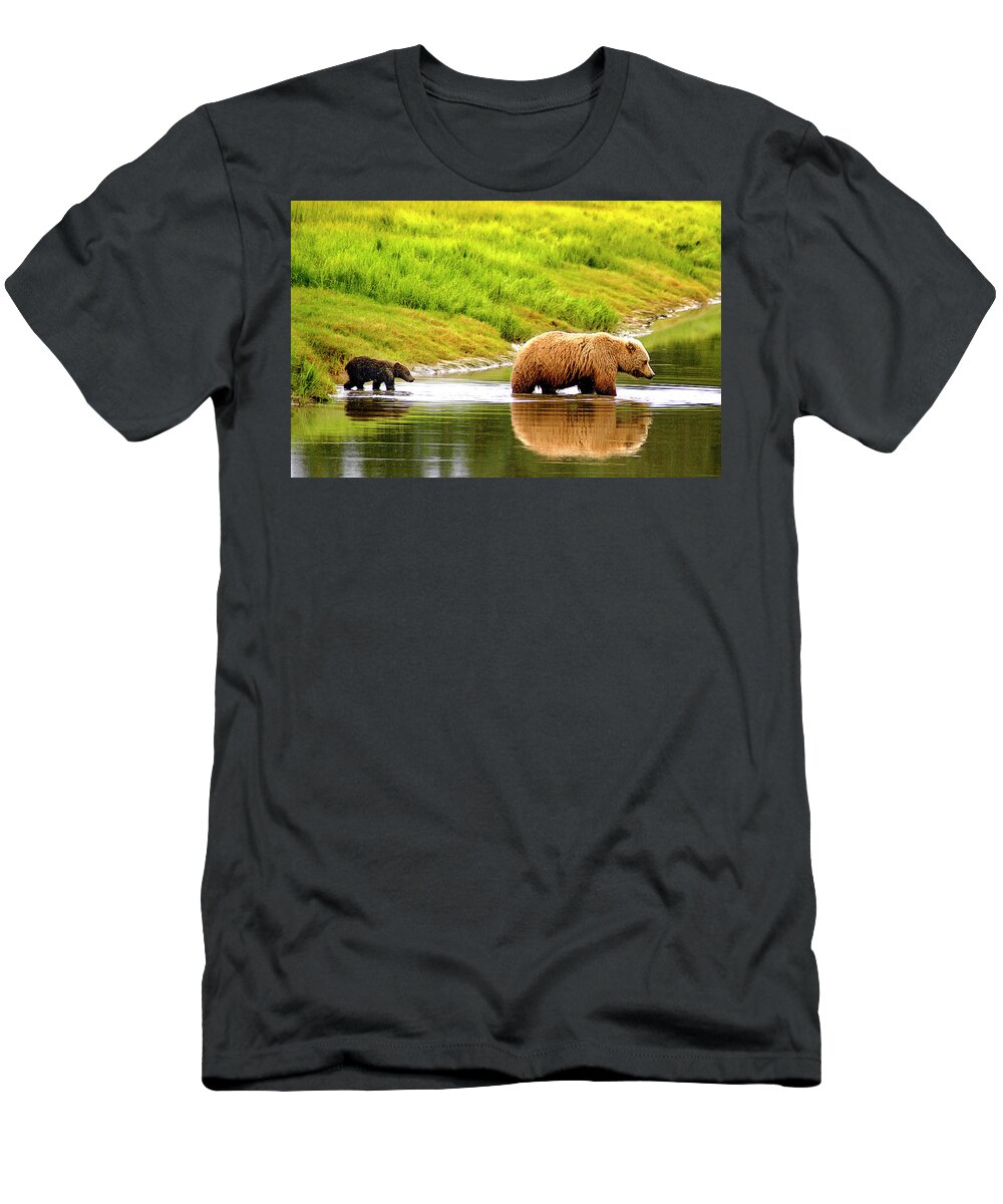 Follow T-Shirt featuring the photograph Following Mama by Ted Keller