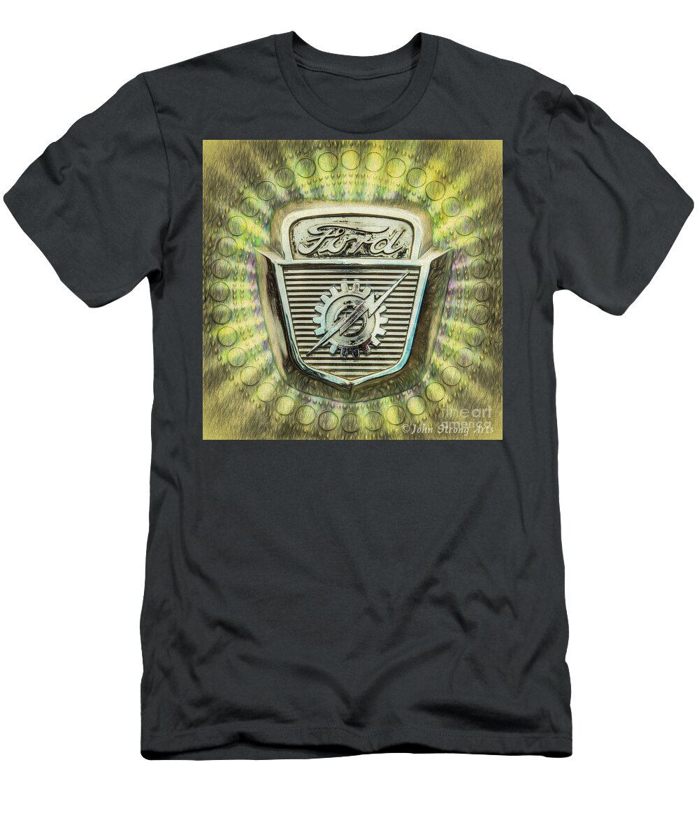 Fine Art Photography T-Shirt featuring the photograph Ford F-350 Badge by John Strong