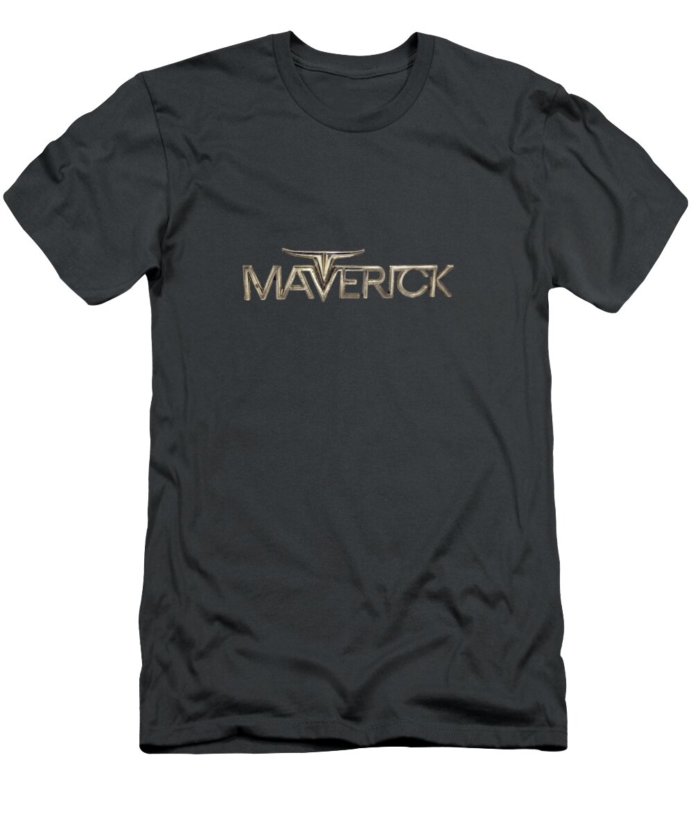 Automotive T-Shirt featuring the photograph Ford Maverick Badge by YoPedro
