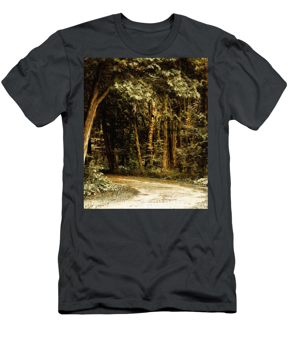 Forest T-Shirt featuring the digital art Forest Curve by JGracey Stinson