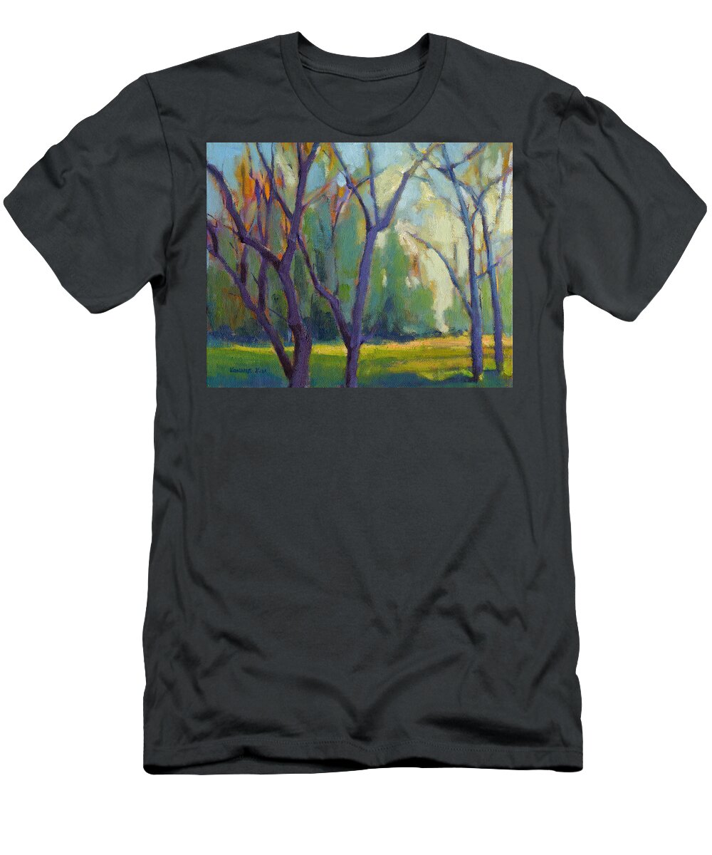 Forest T-Shirt featuring the painting Forest in Spring by Konnie Kim