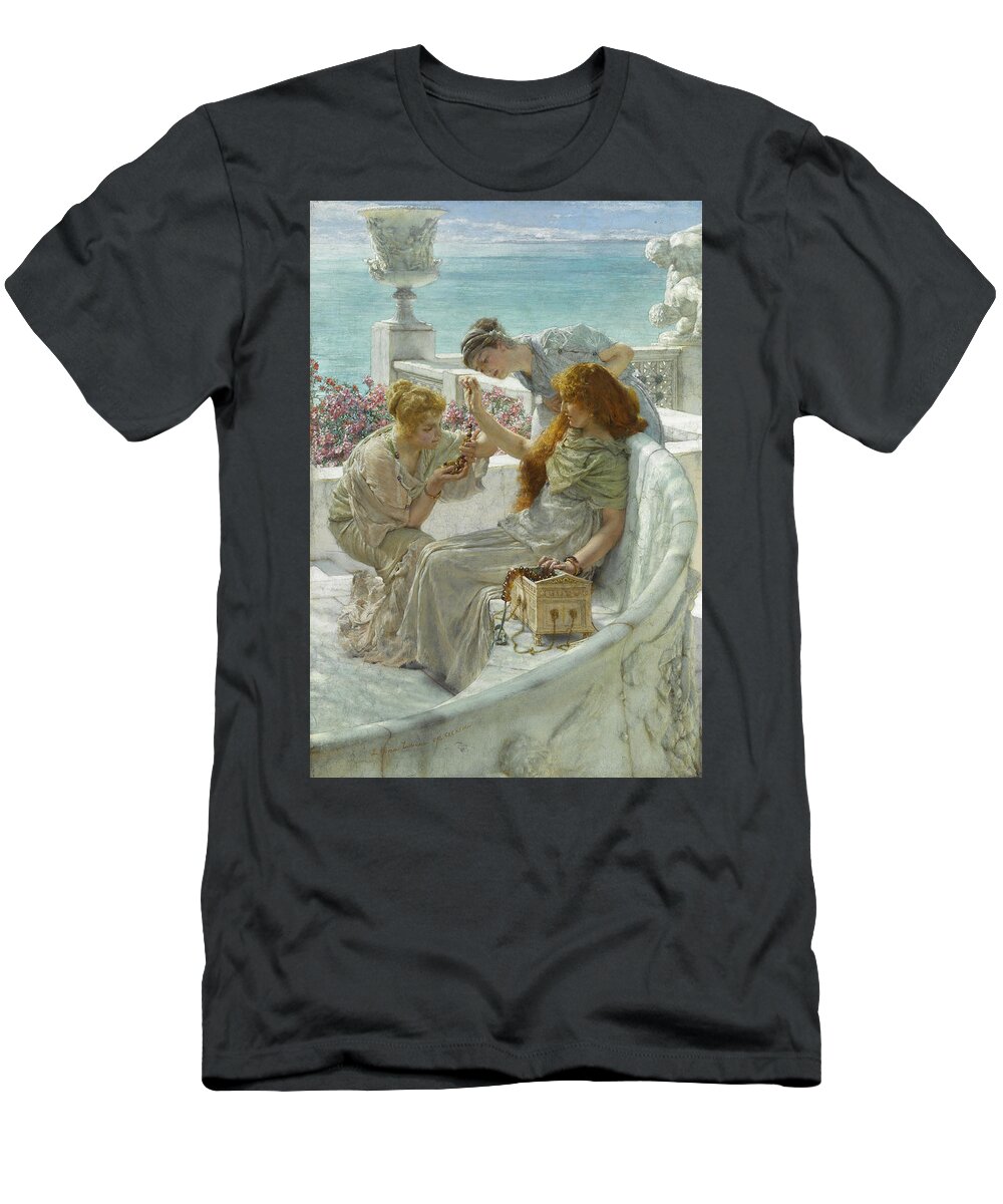 Lawrence Alma-tadema T-Shirt featuring the painting Fortune's Favourite by Lawrence Alma-Tadema