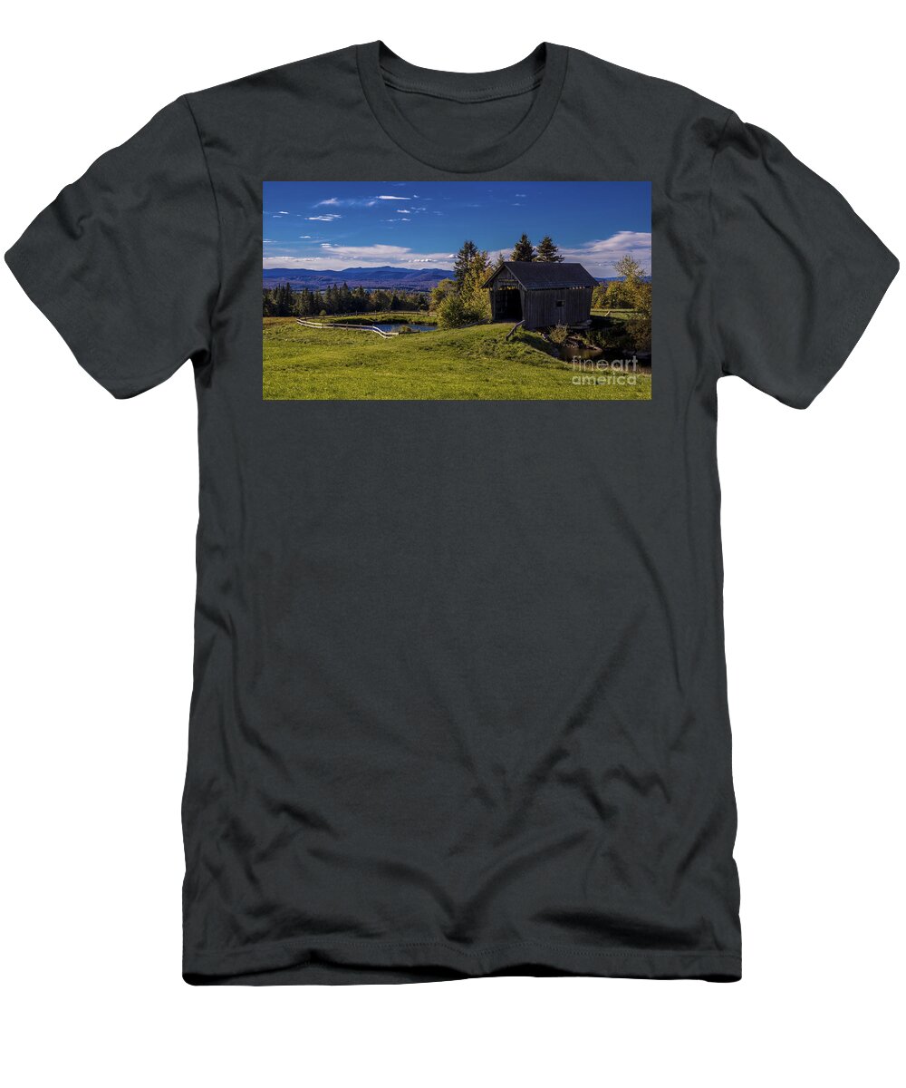 Foster Covered Bridge T-Shirt featuring the photograph Foster Covered Bridge by Scenic Vermont Photography