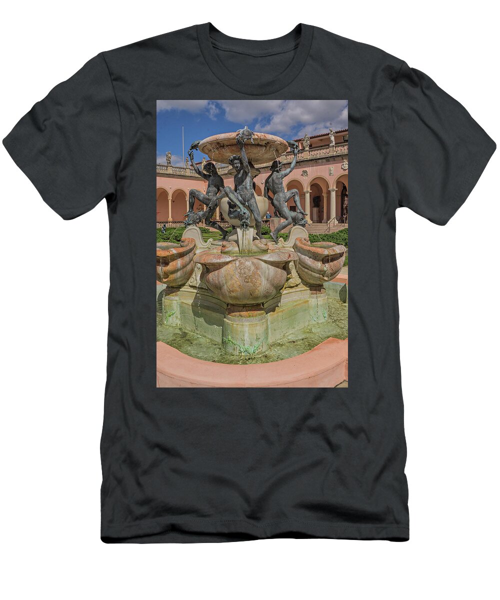 Fountain Spray T-Shirt featuring the photograph Ringling Museum by Dennis Dugan