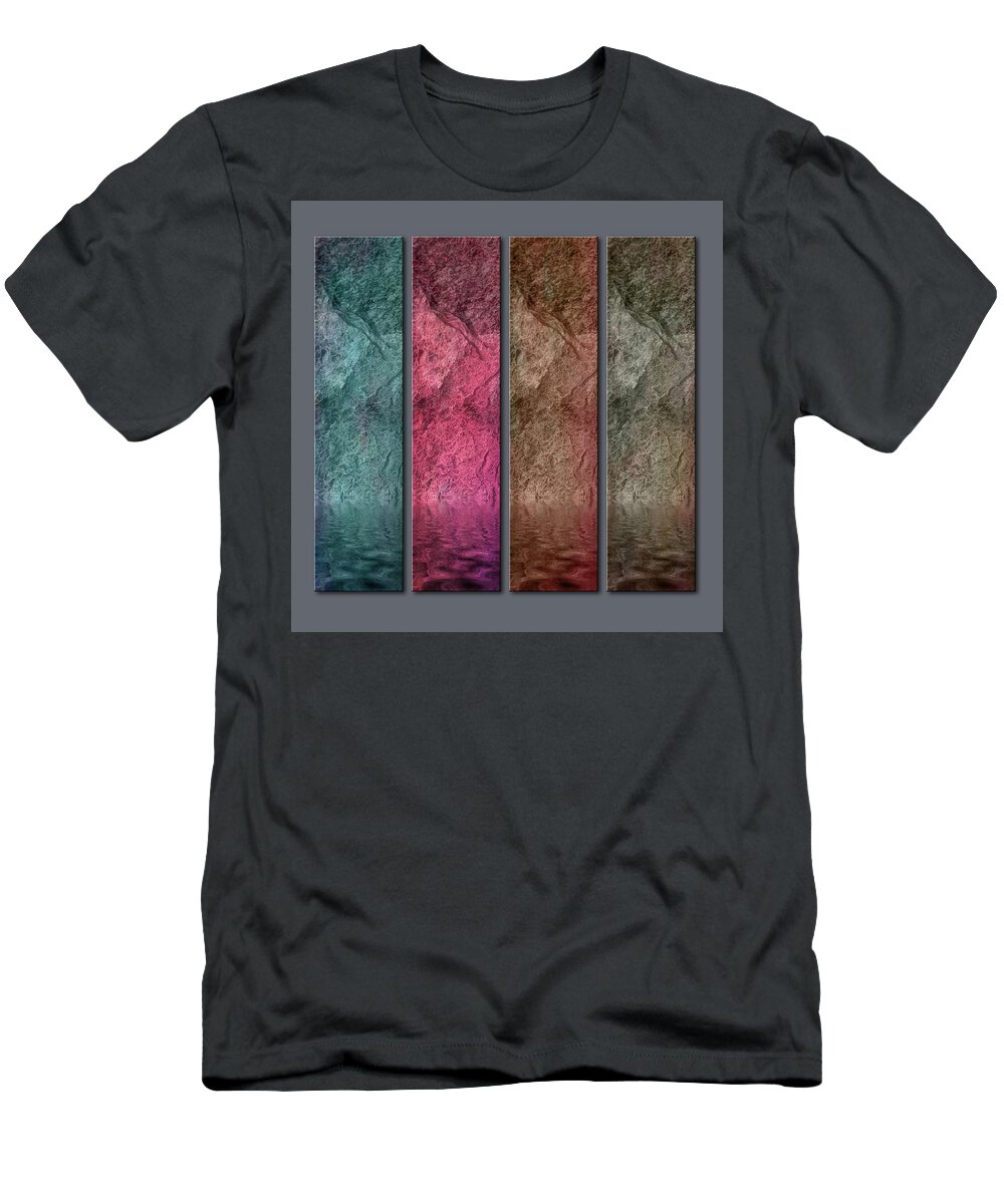 Panel T-Shirt featuring the digital art Four Panel Quadriptych by WB Johnston
