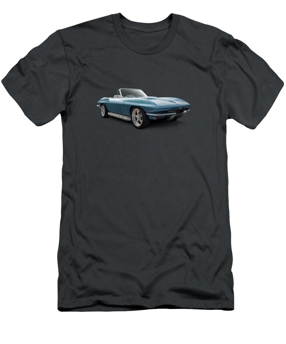 Corvette T-Shirt featuring the photograph C2 Blue Corvette by Douglas Pittman