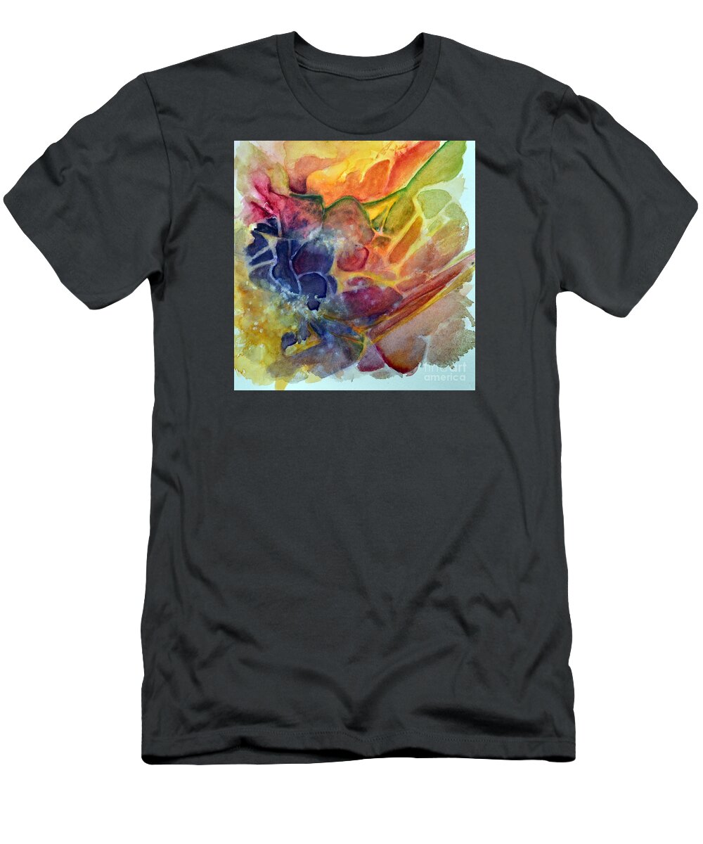 Abstract T-Shirt featuring the painting Fractal Abstract by Allison Ashton