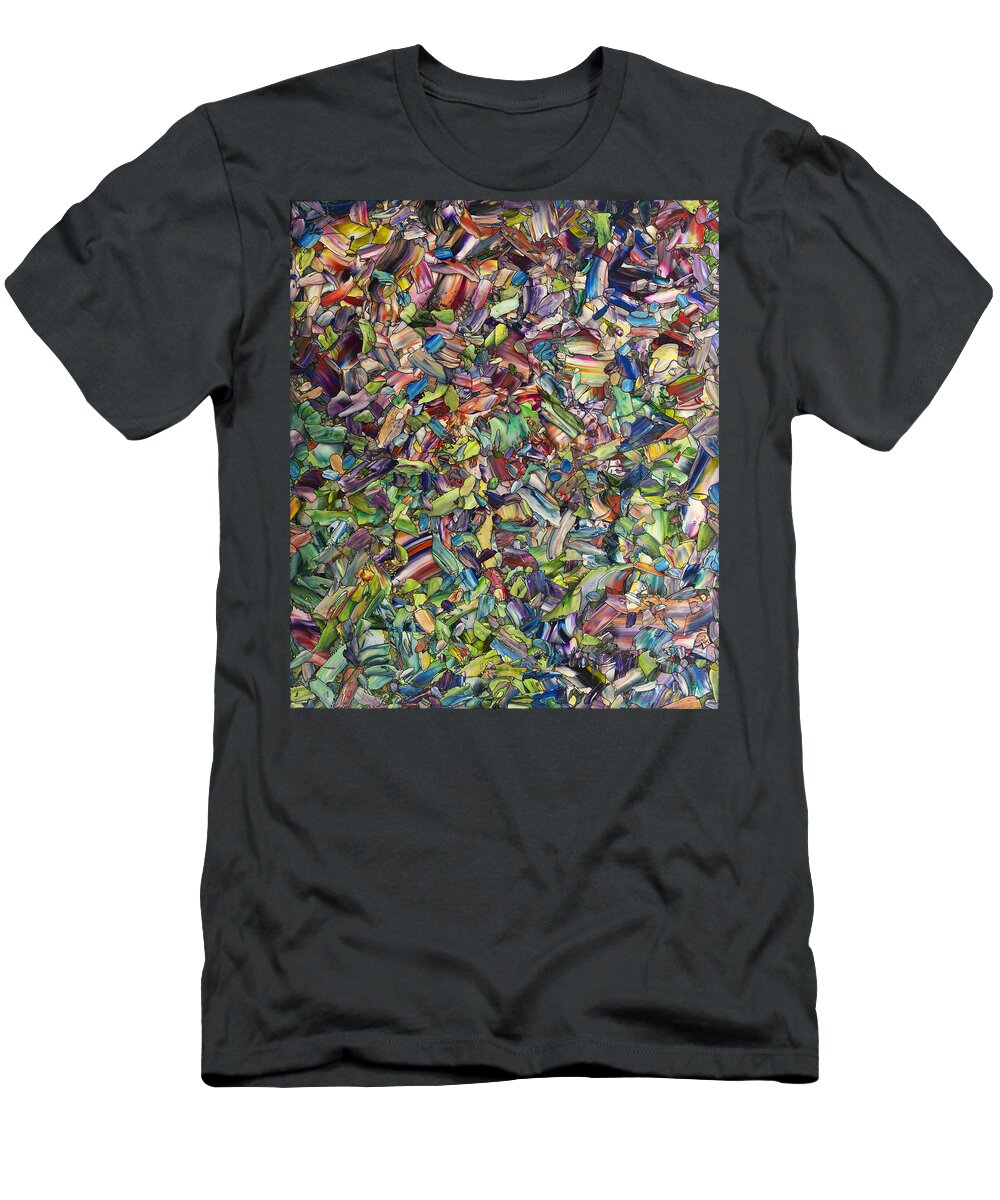 Spring T-Shirt featuring the painting Fragmented Spring by James W Johnson
