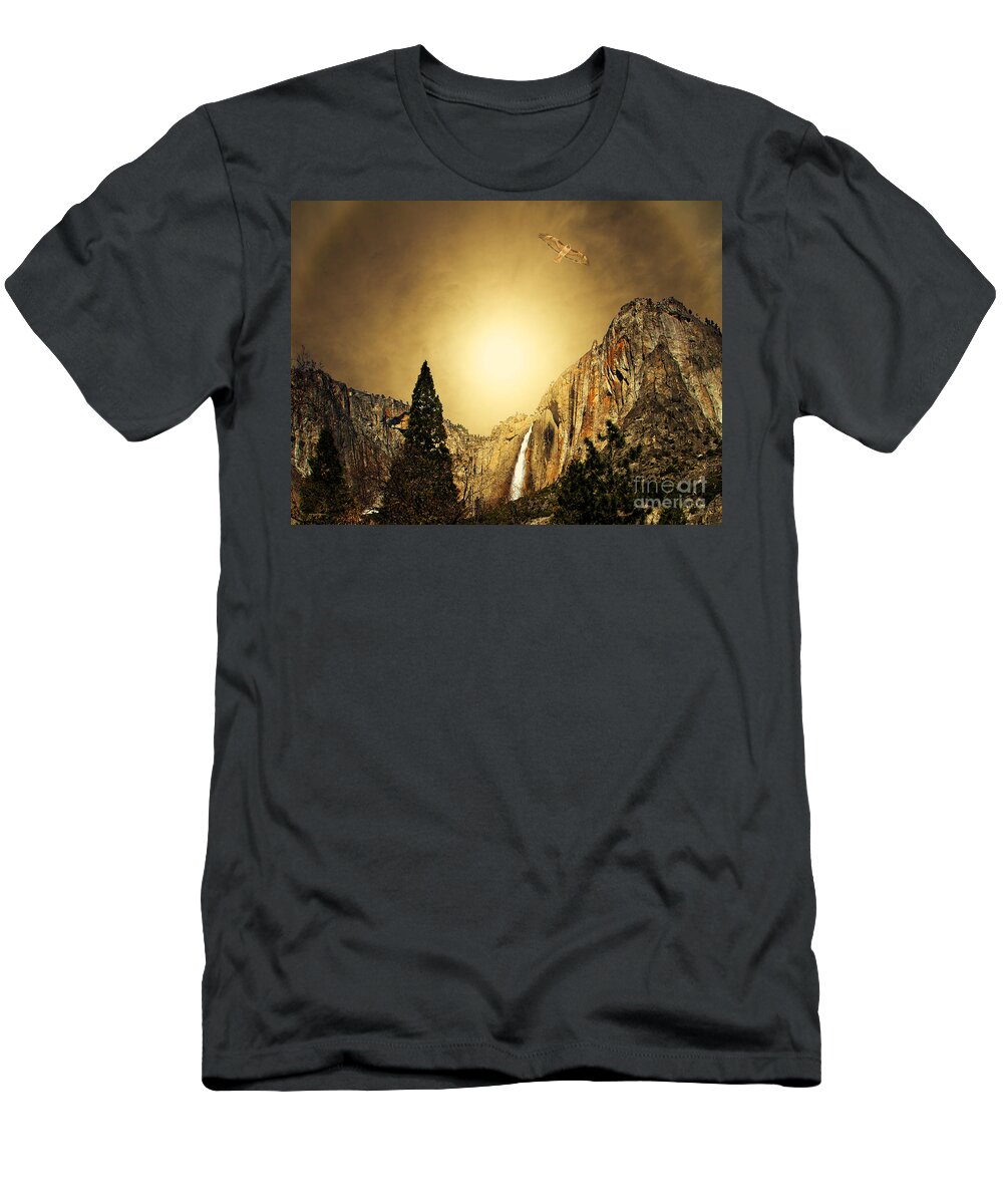 Landscape T-Shirt featuring the photograph Free To Soar The Boundless Sky by Wingsdomain Art and Photography