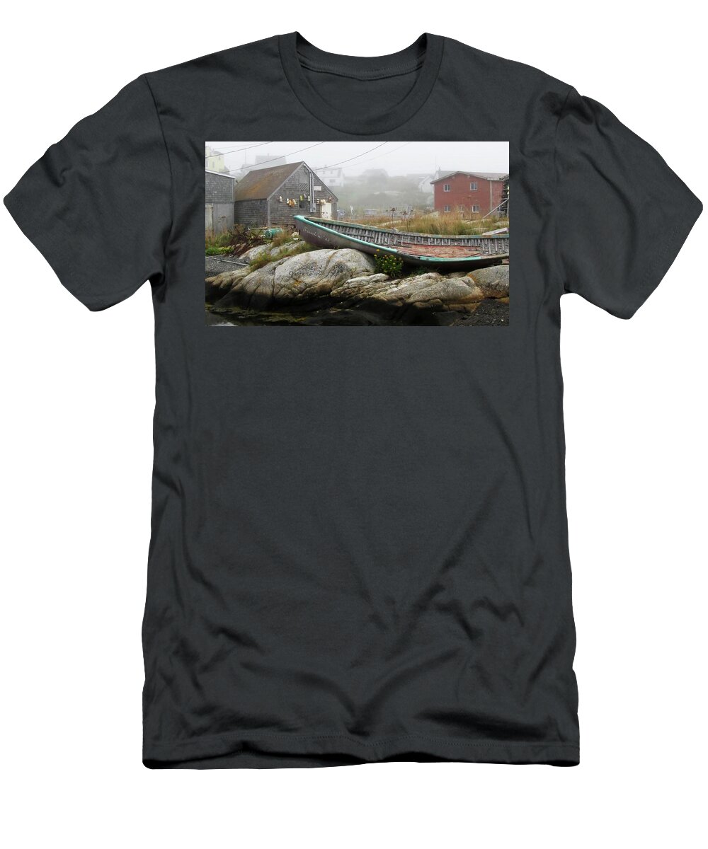 Peggy's Cove T-Shirt featuring the photograph Freedom 55 by Jennifer Wheatley Wolf