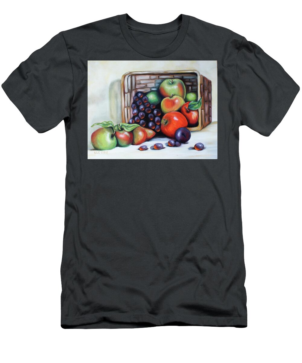 Fresh Fruit T-Shirt featuring the painting Fresh Fruit by Theresa Cangelosi