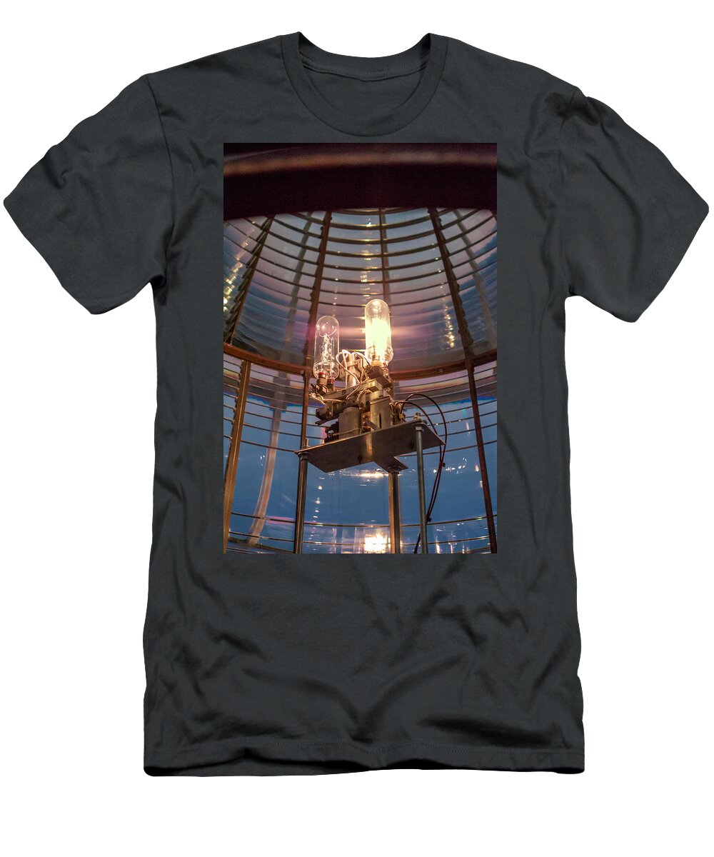 Currituck Lighthouse T-Shirt featuring the photograph Fresnel lens by Mary Almond