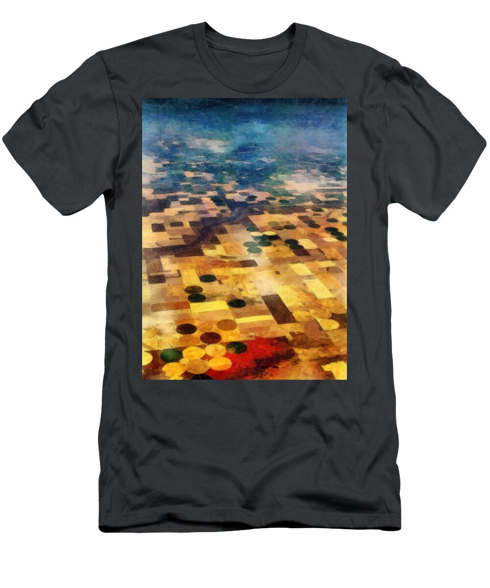 Crop Circles T-Shirt featuring the digital art From Above by Michelle Calkins