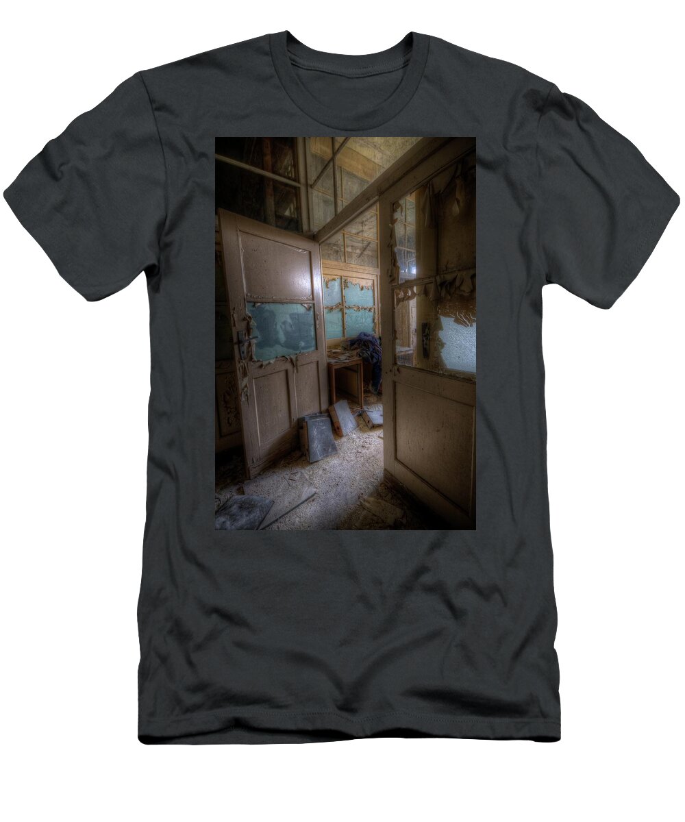 Urbex T-Shirt featuring the digital art From darkness by Nathan Wright