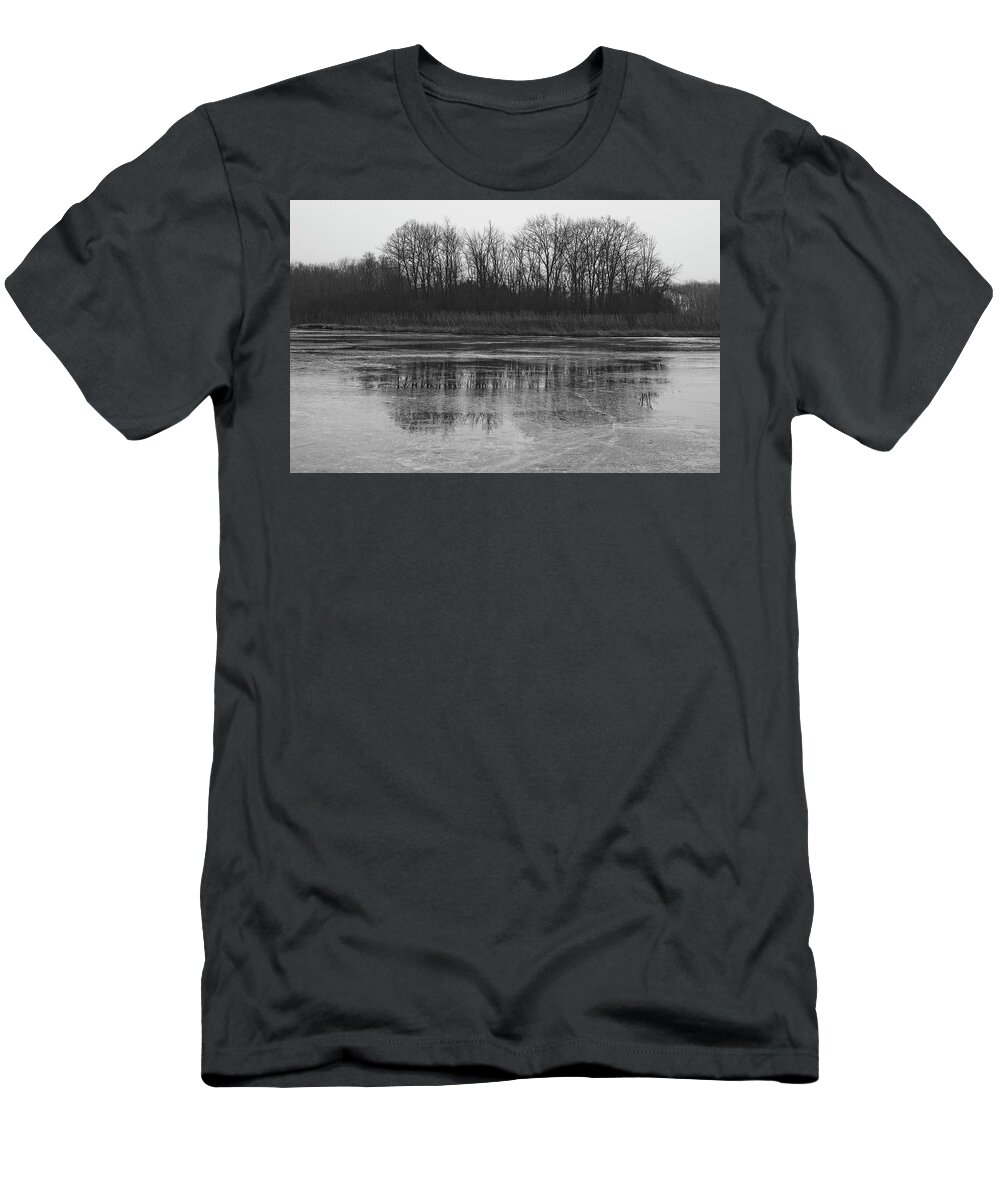 Winterpacht T-Shirt featuring the photograph Frozen Forest by Miguel Winterpacht