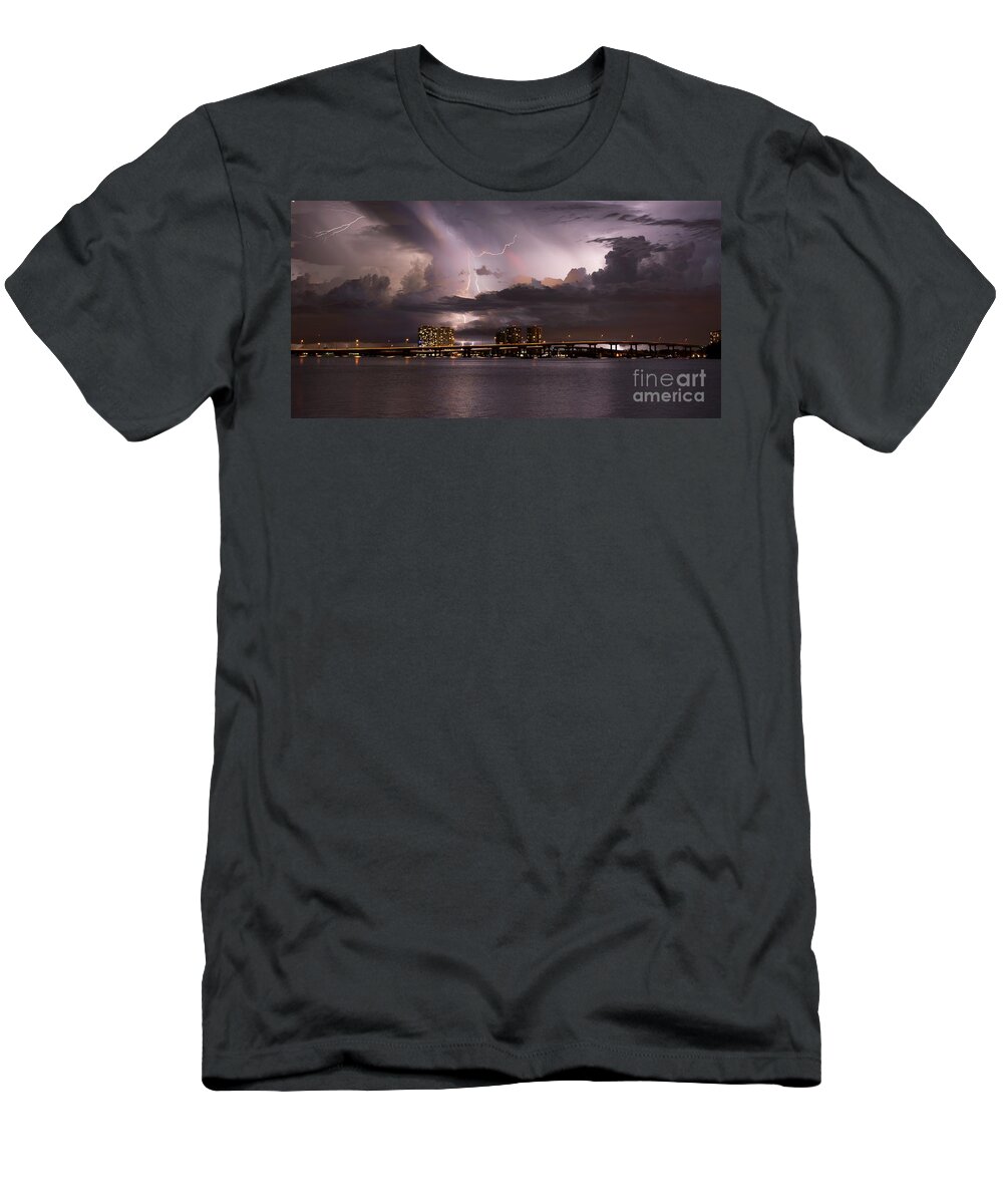 Lstorm T-Shirt featuring the photograph Ft Myers Nights by Quinn Sedam