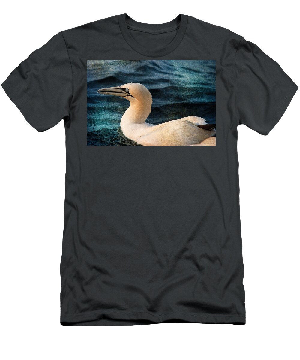 Gannet T-Shirt featuring the photograph Gannet Swim by WB Johnston