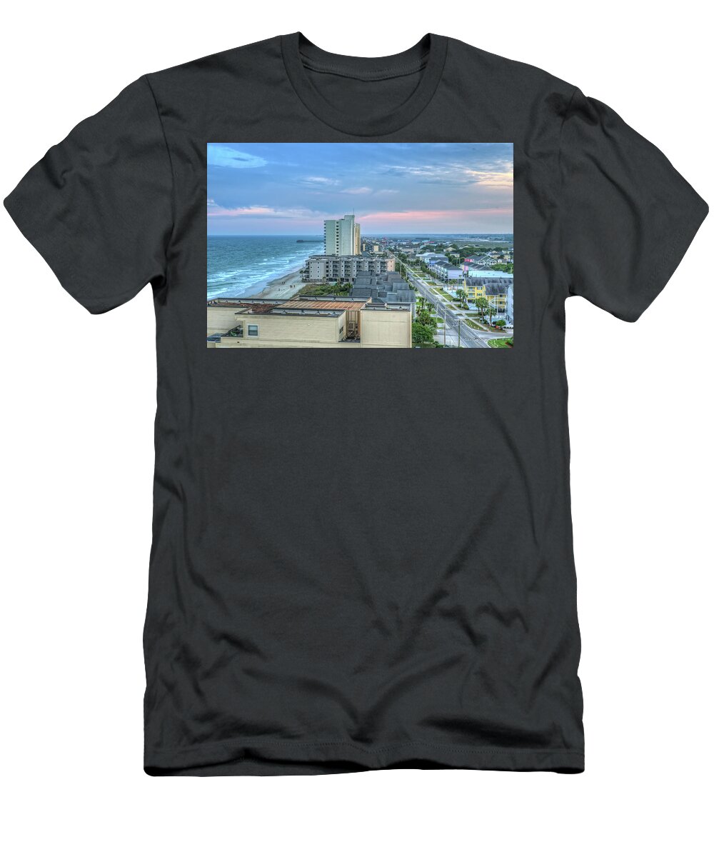 Garden City T-Shirt featuring the photograph Garden City Beach by Mike Covington