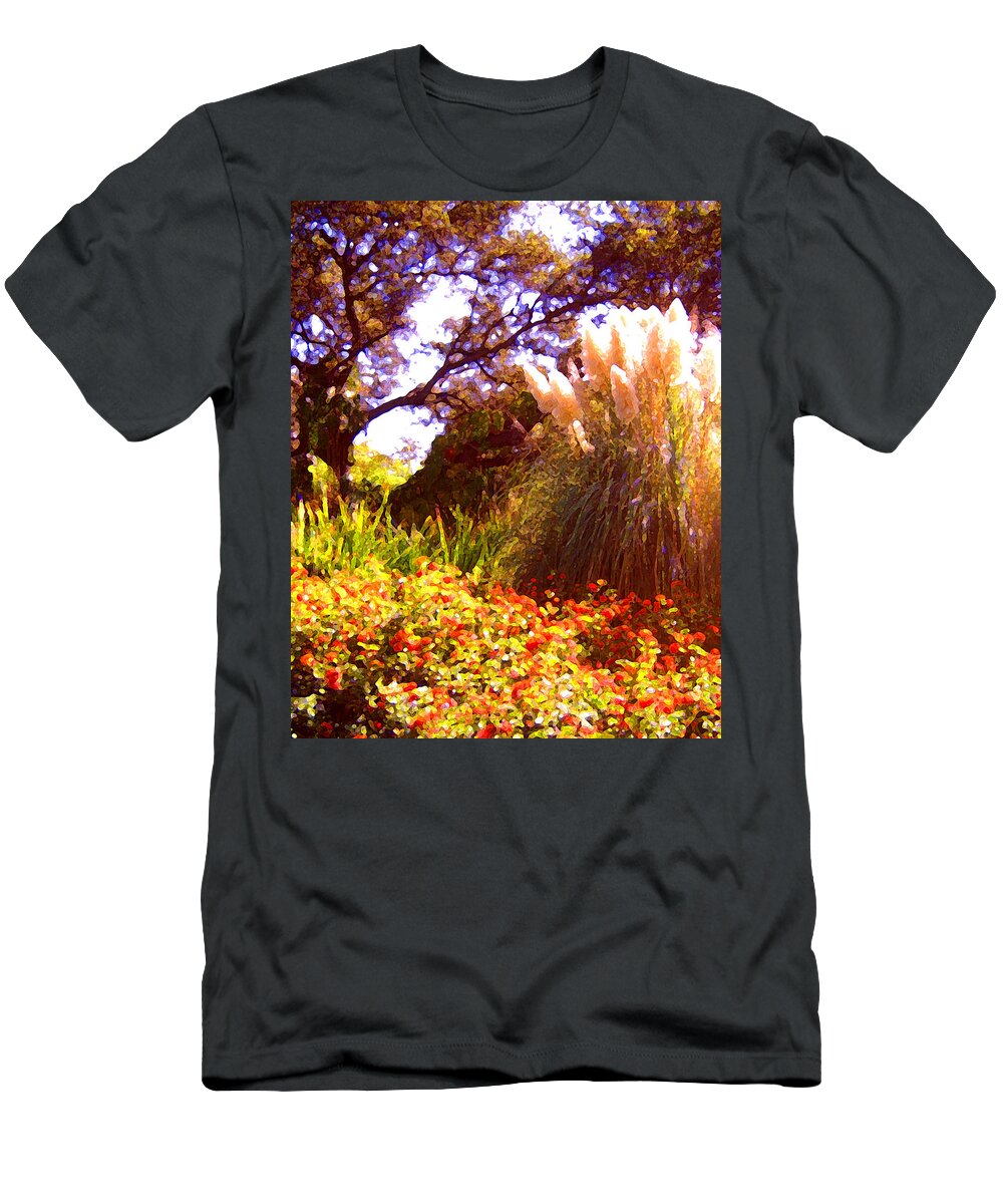 Landscapes T-Shirt featuring the painting Garden Landscape by Amy Vangsgard