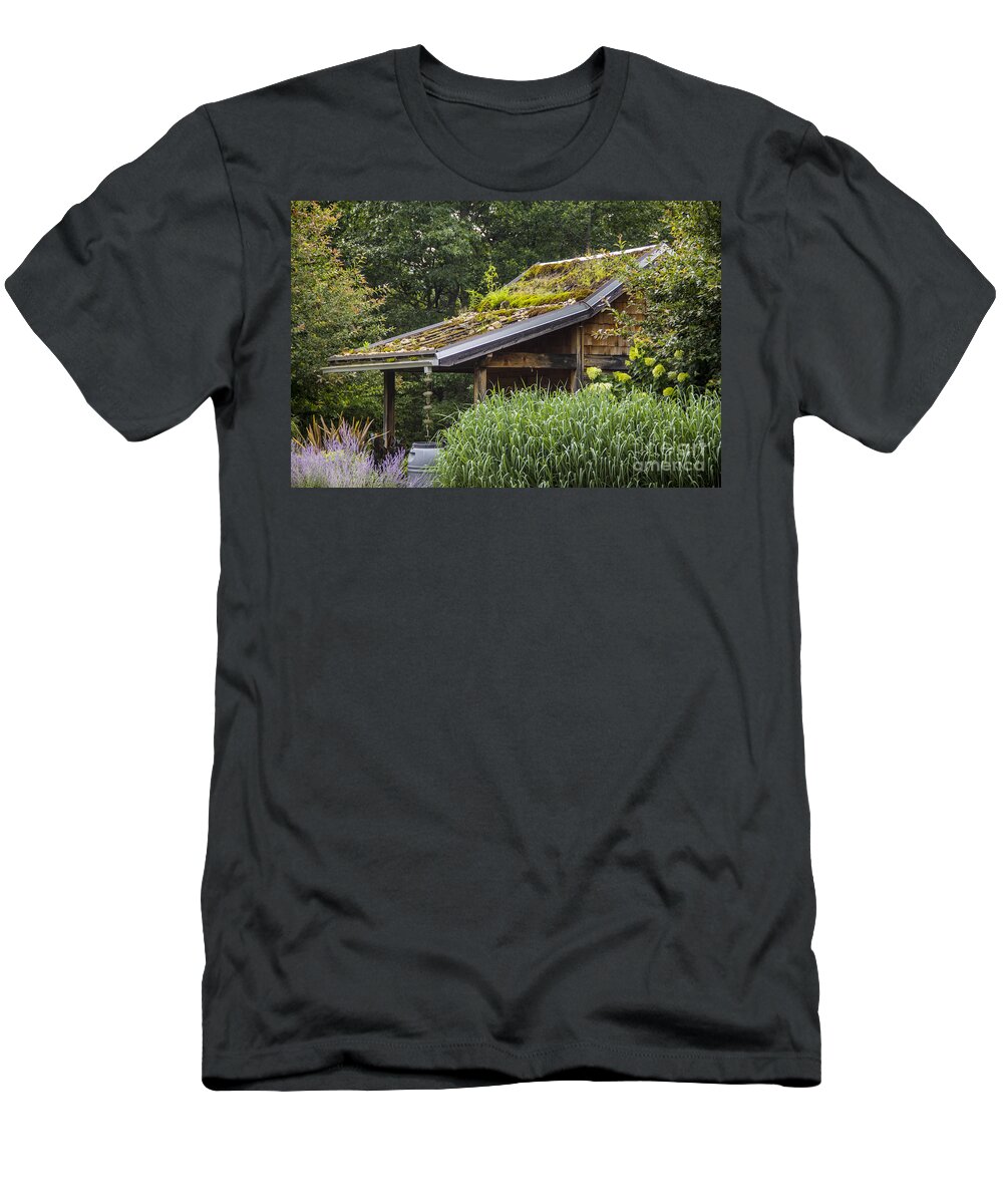 Shed T-Shirt featuring the photograph Garden Shed by Allen Nice-Webb