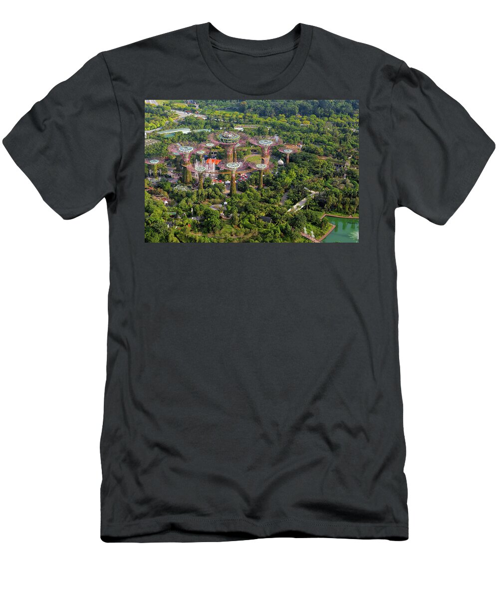 Gardens By The Bay T-Shirt featuring the photograph Gardens by the Bay by David Gn