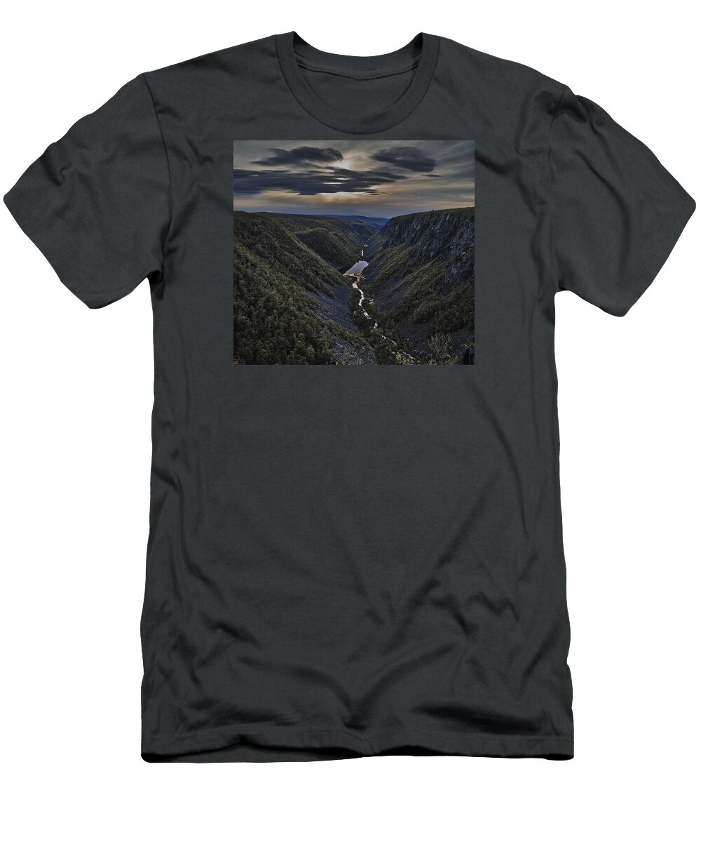 Canyon T-Shirt featuring the photograph Geavvu - Kevo Canyon by Pekka Sammallahti