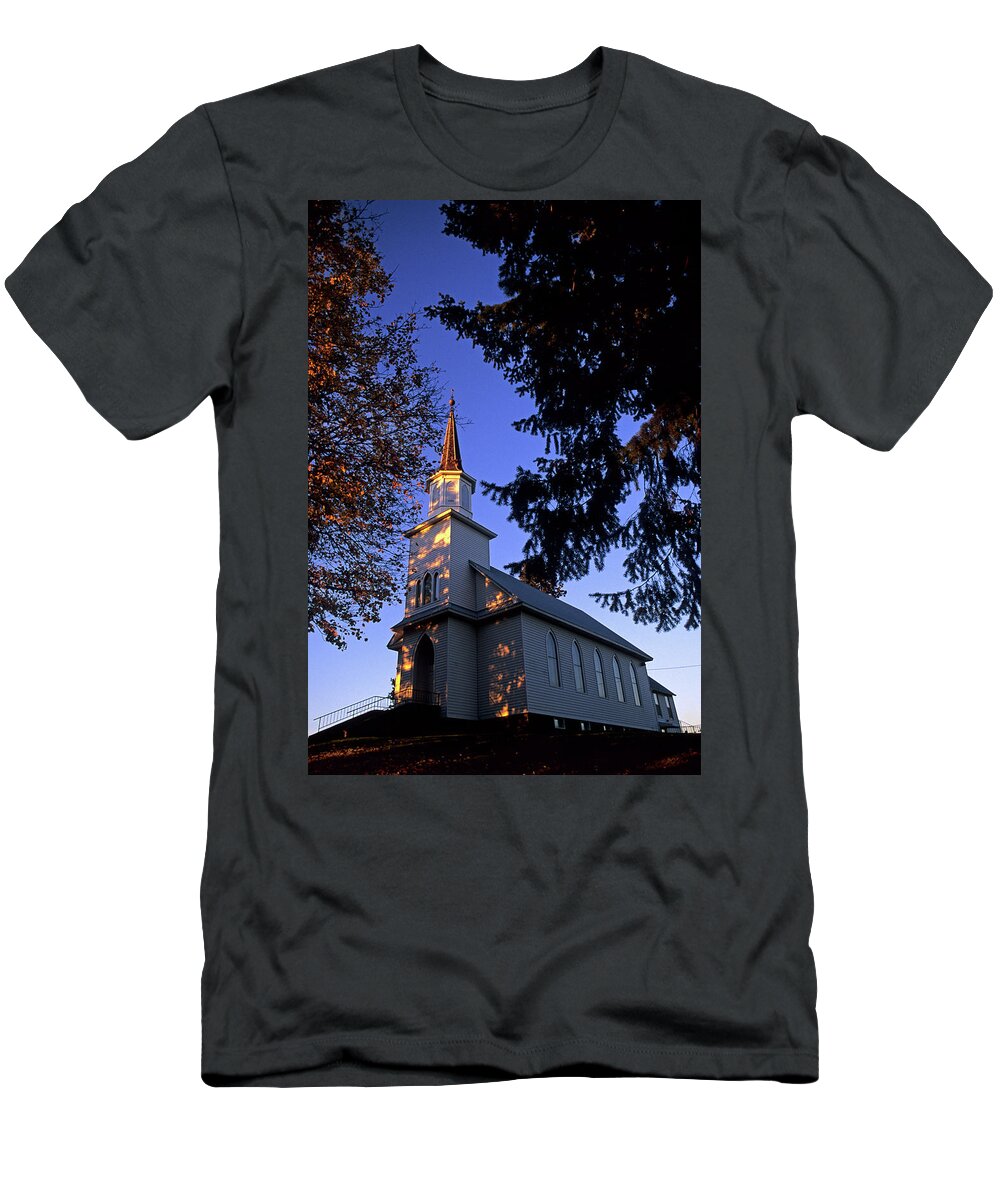 Outdoors T-Shirt featuring the photograph Genesee Church II by Doug Davidson