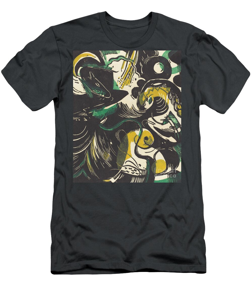 Marc T-Shirt featuring the painting Genesis II by Franz Marc