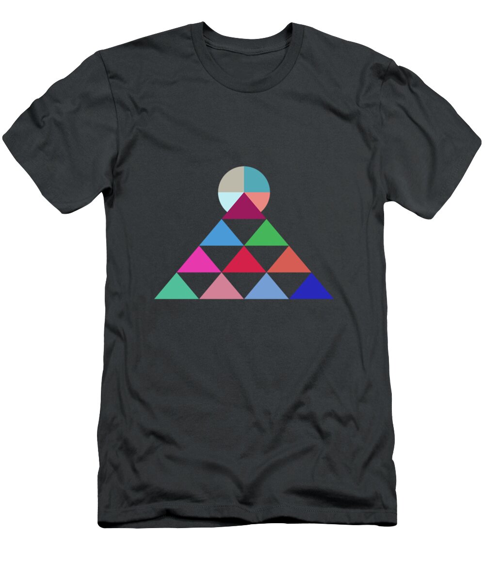 Graphic-design T-Shirt featuring the digital art Geometric Pyramid by Amir Faysal