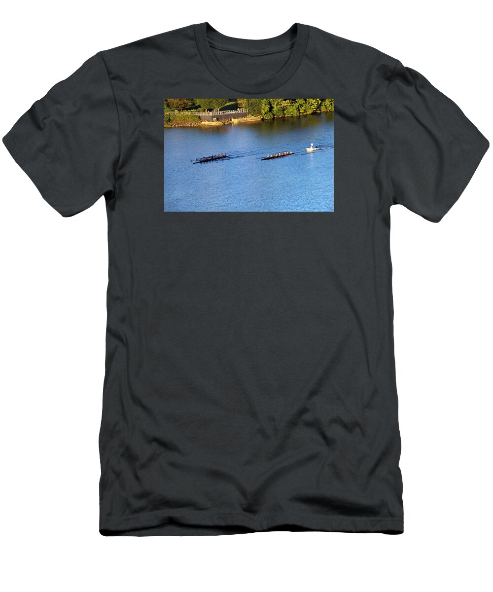 Georgetown T-Shirt featuring the photograph Georgetown Crew On The Potomac? by Cora Wandel