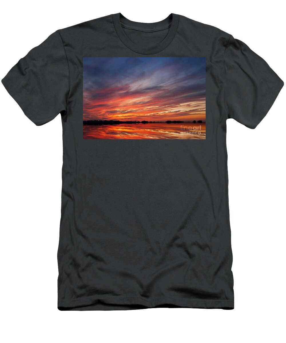Sunset T-Shirt featuring the photograph Meditative Sky by Andrea Kollo