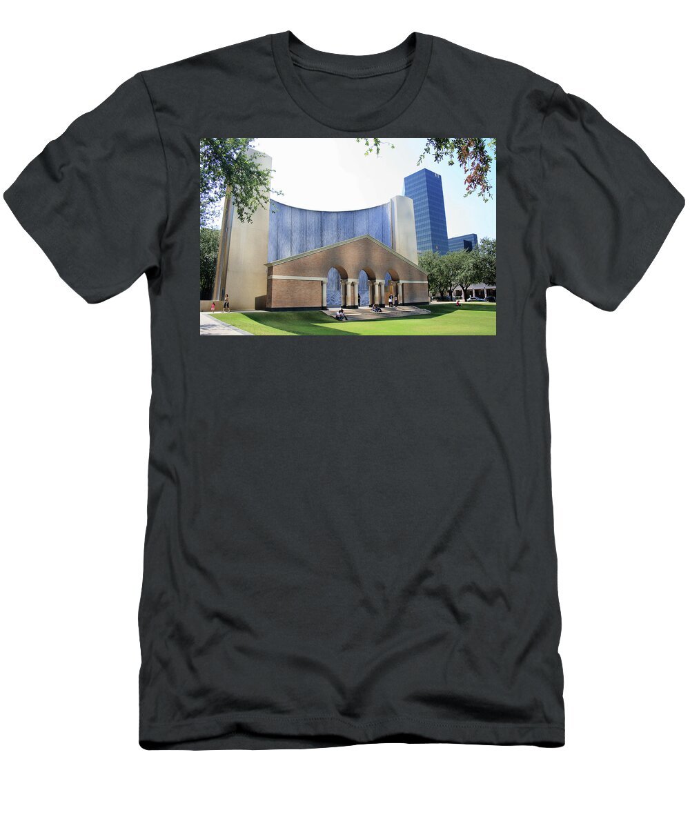 Houstonian T-Shirt featuring the photograph Gerald D. Hines Waterwall Park by Angela Rath