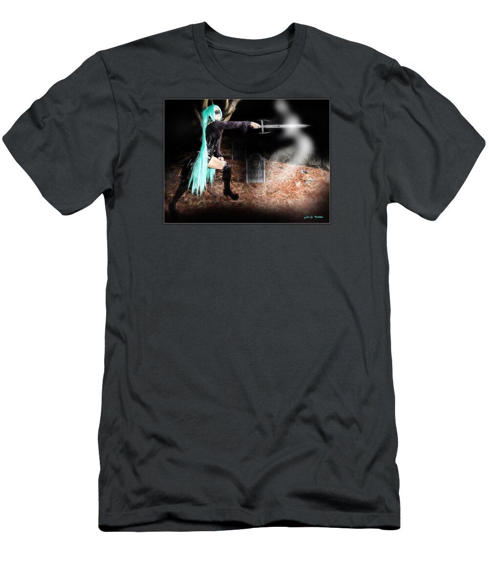 Fantasy T-Shirt featuring the painting Ghost Slayer by Jon Volden