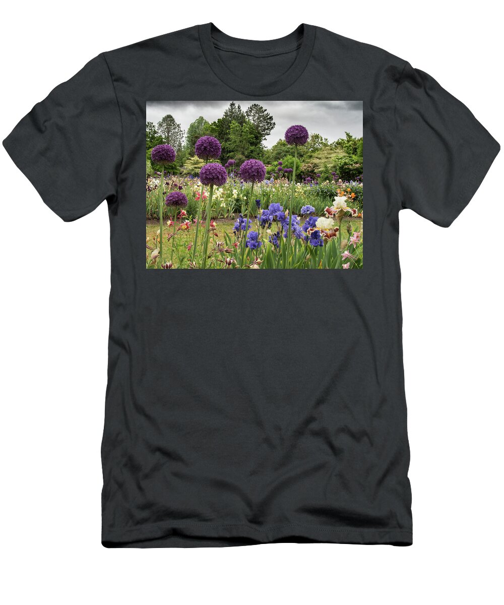 Jean Noren T-Shirt featuring the photograph Giant Allium Guards by Jean Noren