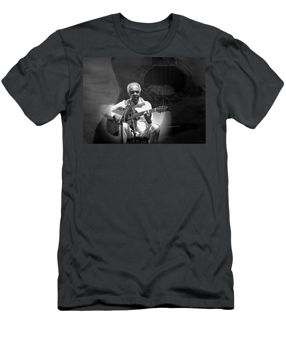 Gilberto Gil T-Shirt featuring the photograph Gilberto Gil by Jean Francois Gil